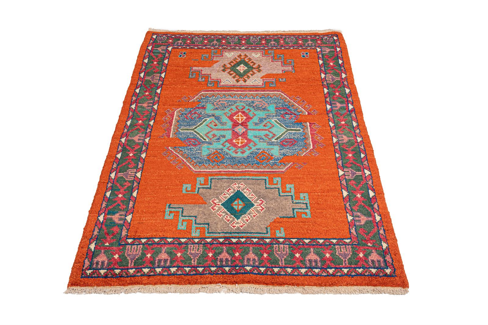 Alfombra Balochi Naranja  1,34 x 1,97 - Imagen 1