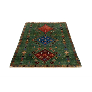 Alfombra Balochi Verde  1,32 x 1,80 - Imagen 1