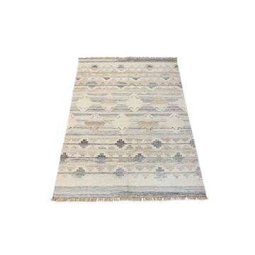 Alfombra Frozen India Marfil y Gris 1,70 x 2,40 - Imagen 1