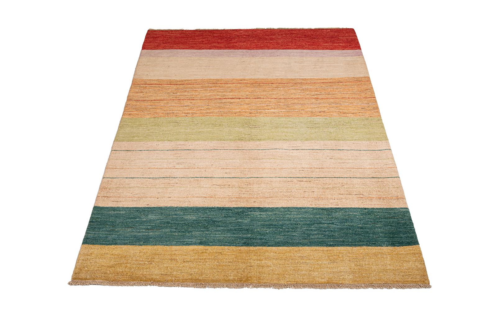 Alfombra Gazni Gabbeh Franjas Pakistán  1,52 x 1,99 - Imagen 1