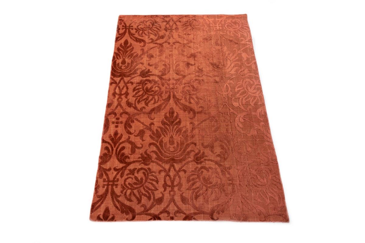 Alfombra Handloom Jacquard Red Flowers India 1,50 x 2,40 - Imagen 1