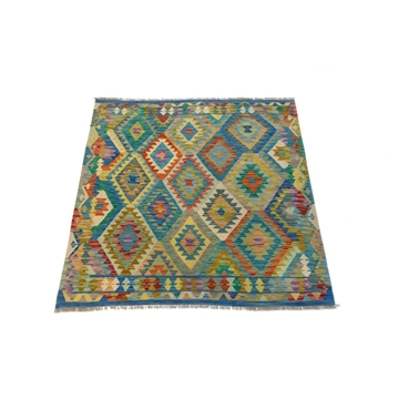 Alfombra Kilim Maimana Afganistán 1,57 x 1,60 - Imagen 1