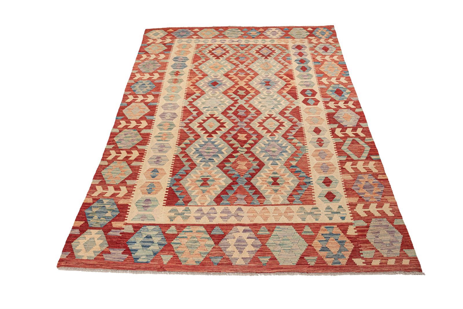 Alfombra Kilim Maimana Afganistán 1,74 x 2,49 - Imagen 1