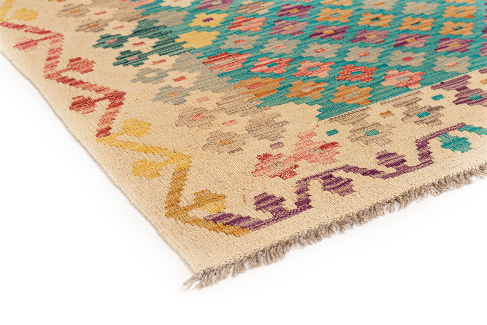 Alfombra Kilim Maimana Afganistán 2,05 x 3,02 - Imagen 2