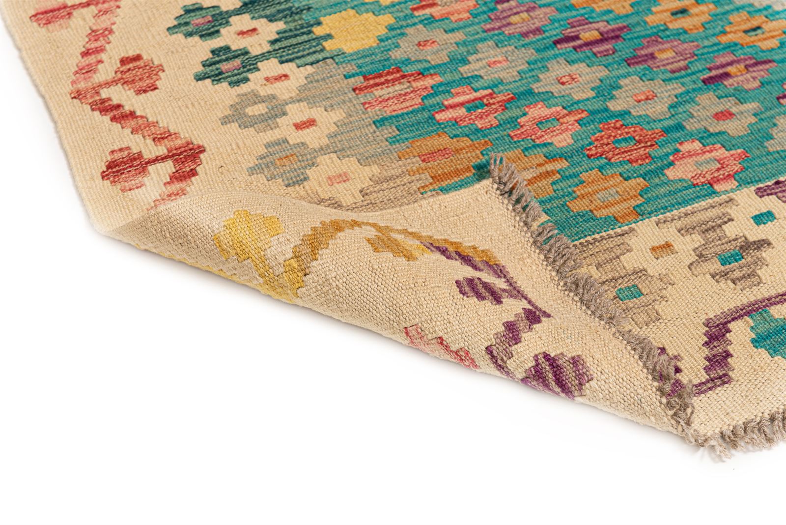 Alfombra Kilim Maimana Afganistán 2,05 x 3,02 - Imagen 3