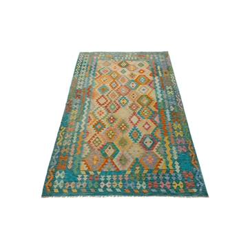 Alfombra Kilim Maimana Afganistán 2,11 x 2,96 - Imagen 1