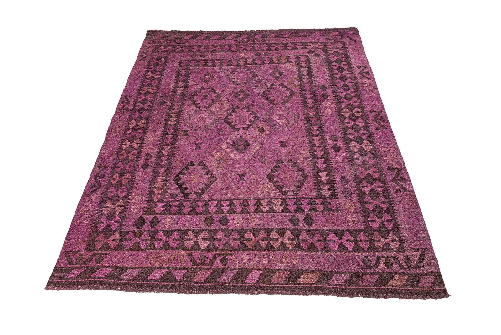 Alfombra Kilim Maimana Morado 1,75 x 2,26 - Imagen 1