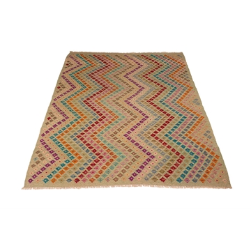 Alfombra Kilim Maimana Zigzag 1,81 x 2,31 - Imagen 1