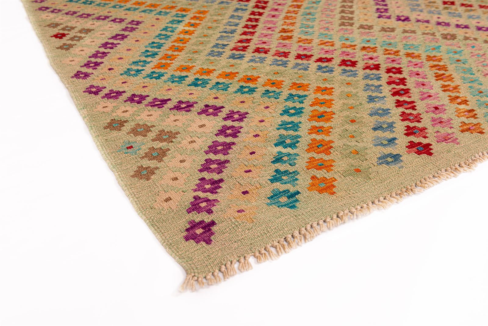 Alfombra Kilim Maimana Zigzag 1,81 x 2,31 - Imagen 3