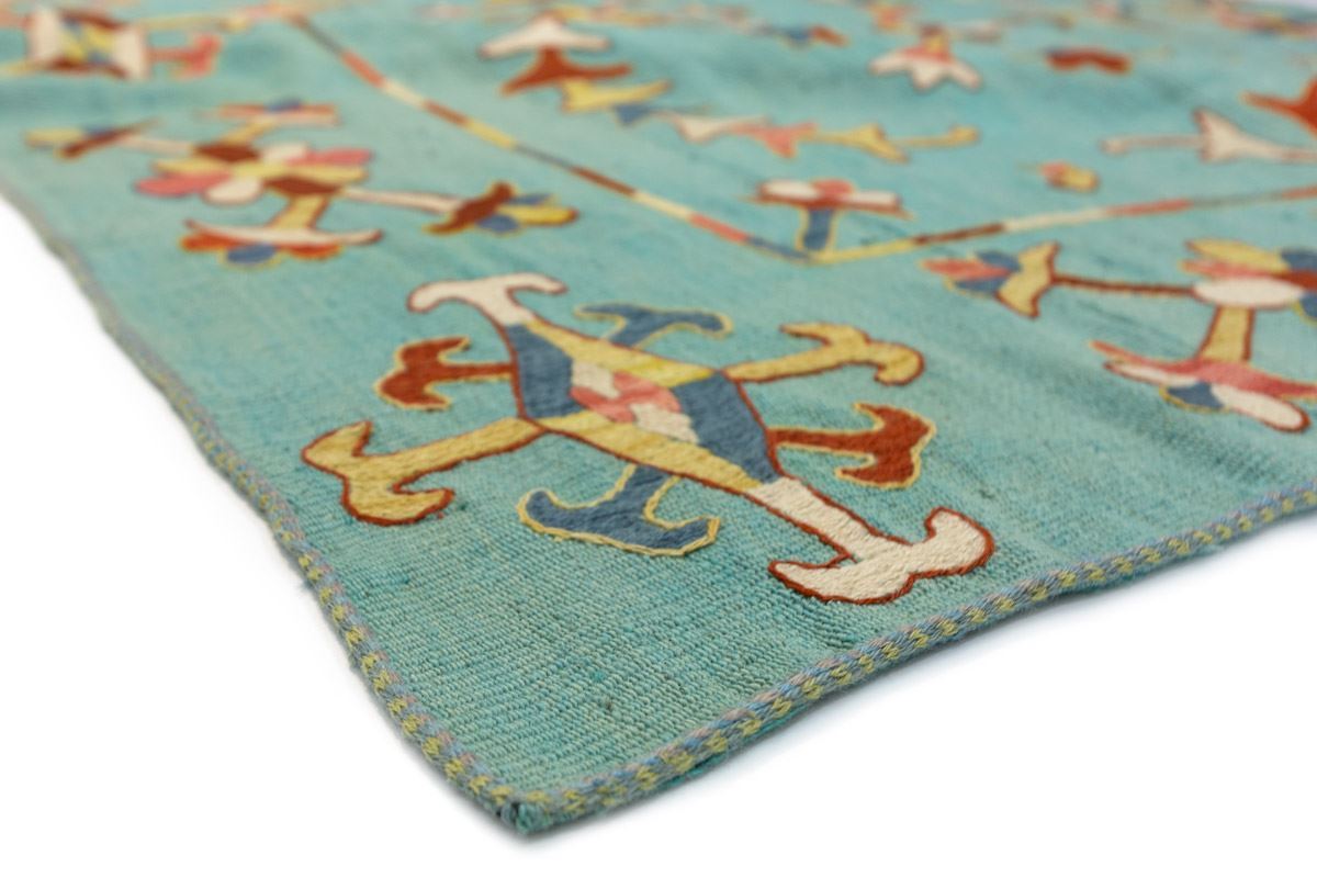 Alfombra Kilim Qardingula Turquesa 1,92 x 2,22 - Imagen 3