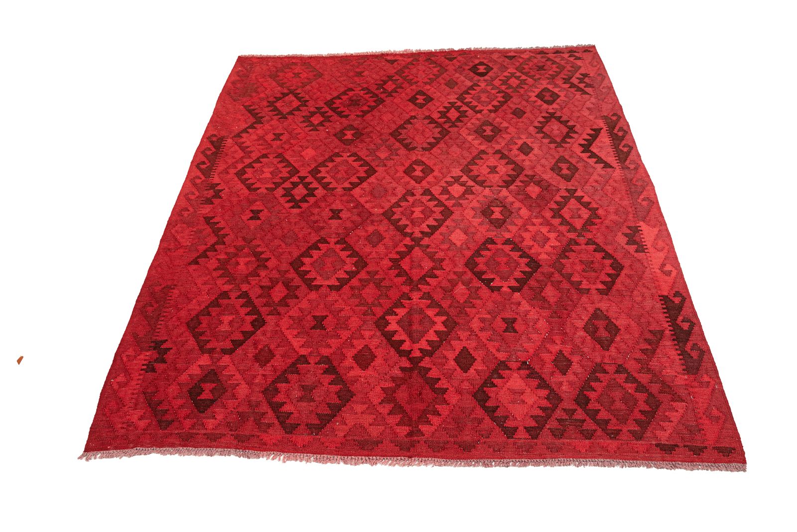 Alfombra Kilim Vintage Rojo 1,92 x 2,38 - Imagen 1